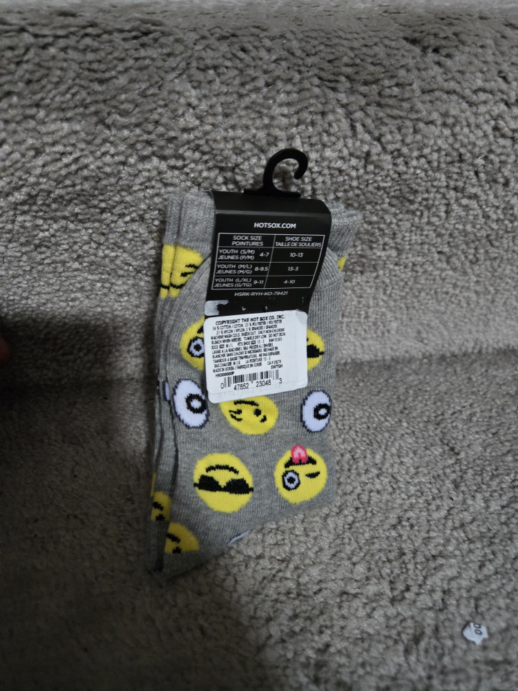 Hot Sox Kids Emoji Socks, Size 4-7 (Youth) - photo 2