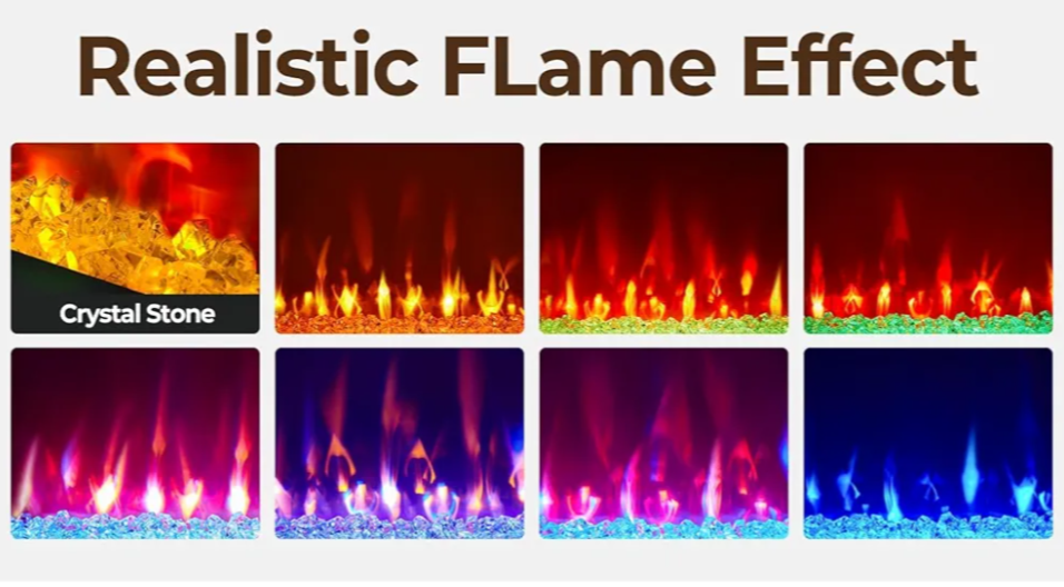 Black TV Stand with Fireplace & TV Mount - photo 3