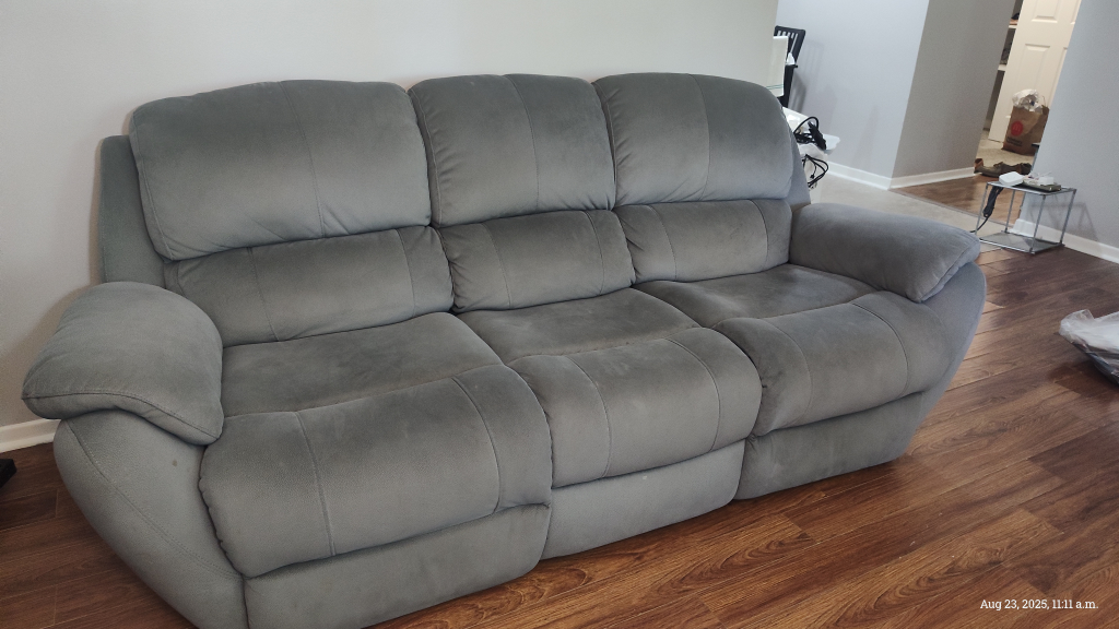 Grey 3-Seat Reclining Sofa - Moving out of my place