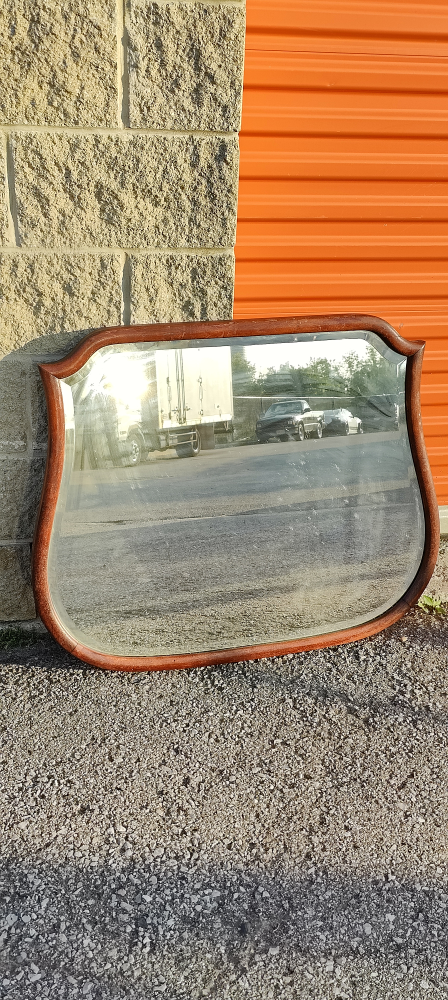 Vintage Wooden Framed Mirror - photo 2