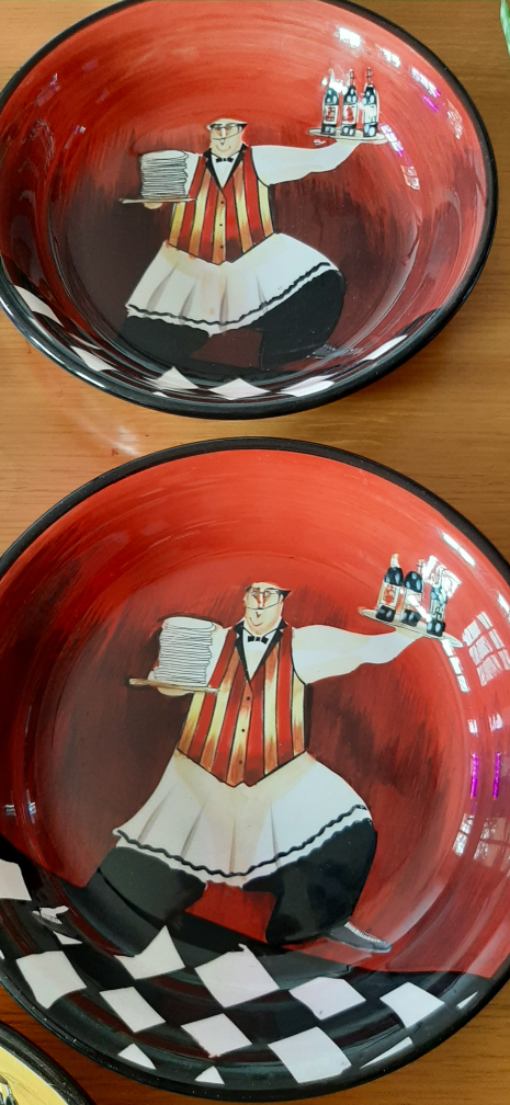 Large 9” pasta or soup bowls.. Set of 5 - photo 3