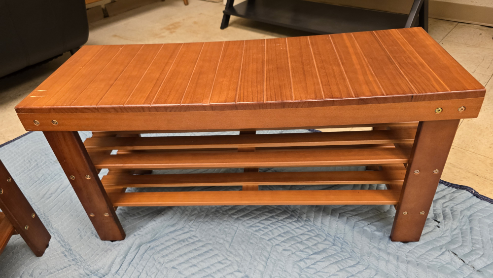 Wooden Entryway Bench - Set of 2 - photo 2