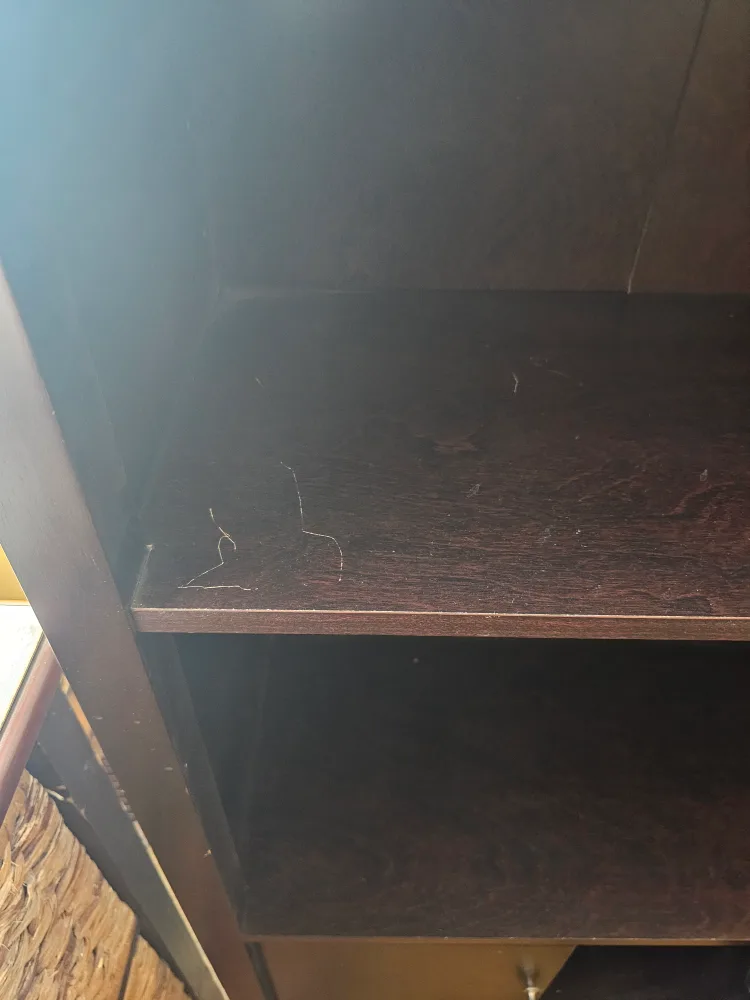 Dark Brown Wooden Bookcase with Cabinet image indicator(3)