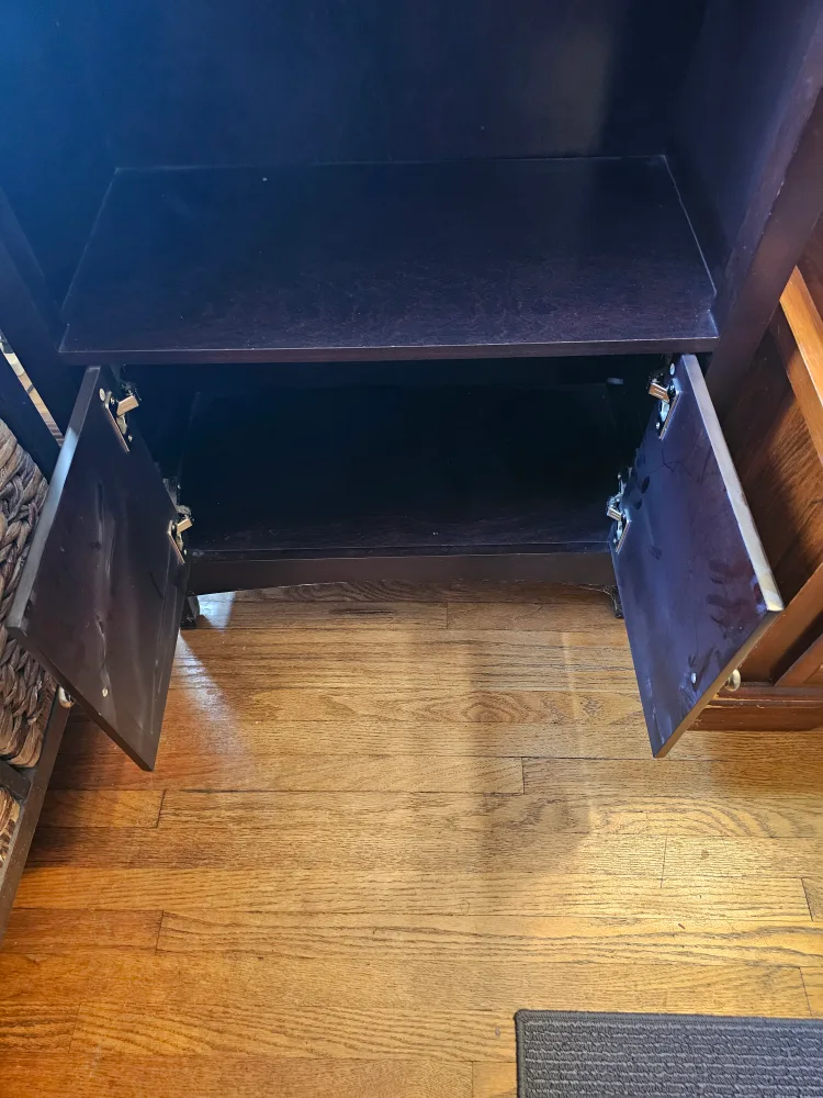 Dark Brown Wooden Bookcase with Cabinet image indicator(4)