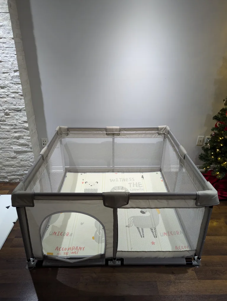 Baby Playpen with Mat - 47x47x27 inches thumbnail