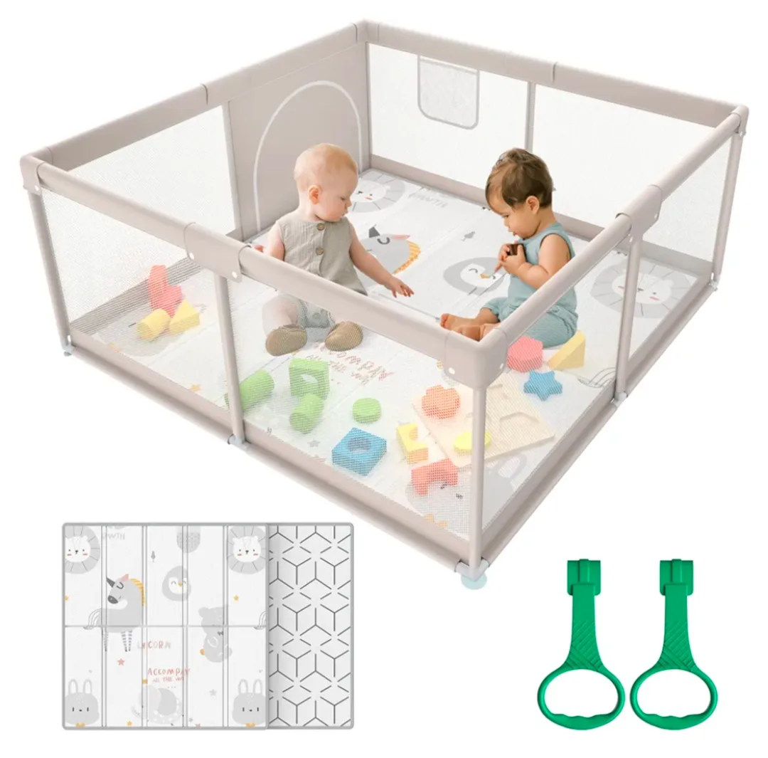 Baby Playpen with Mat - 47x47x27 inches image indicator(5)