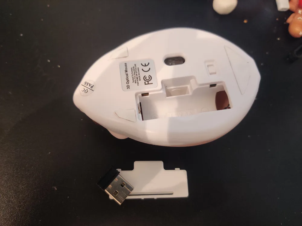 Cute Pink Striped Wireless Mouse image indicator(2)