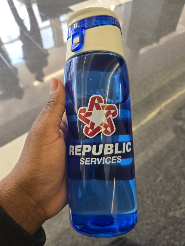 Republic Services Blue Water Bottle