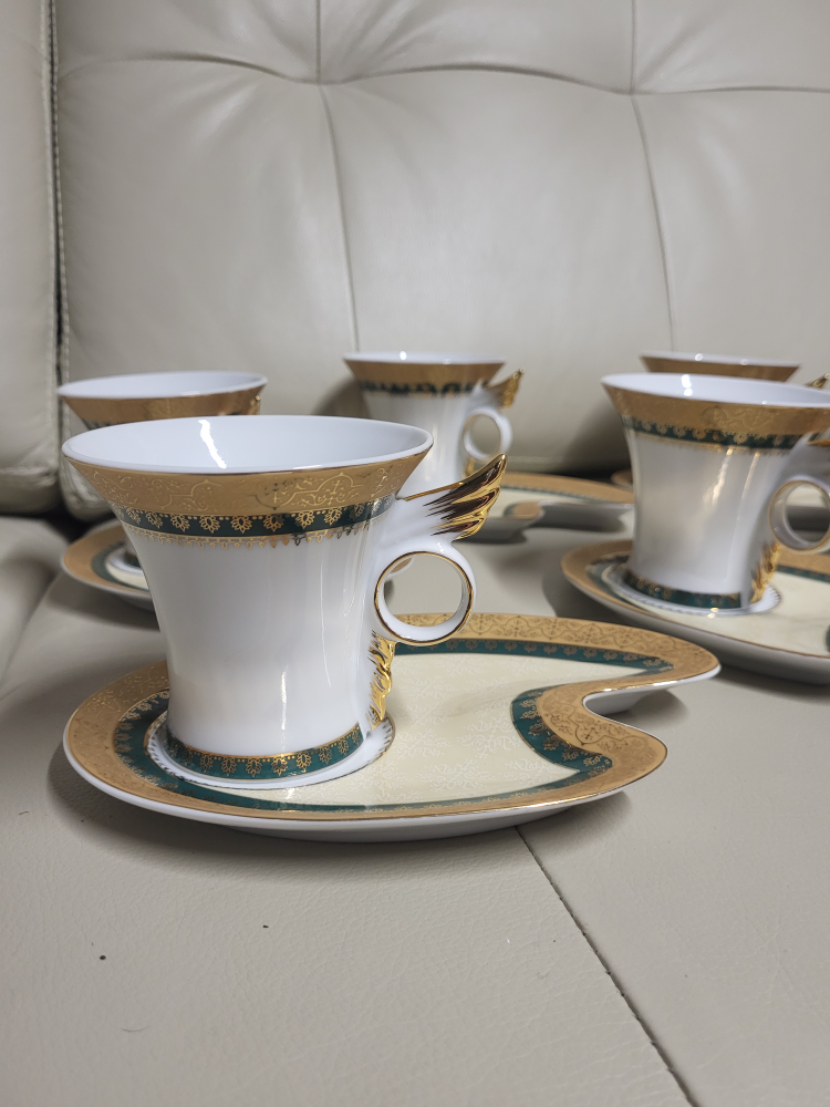 6 Elegant Tea Cup & 6 Saucer Set - photo 2