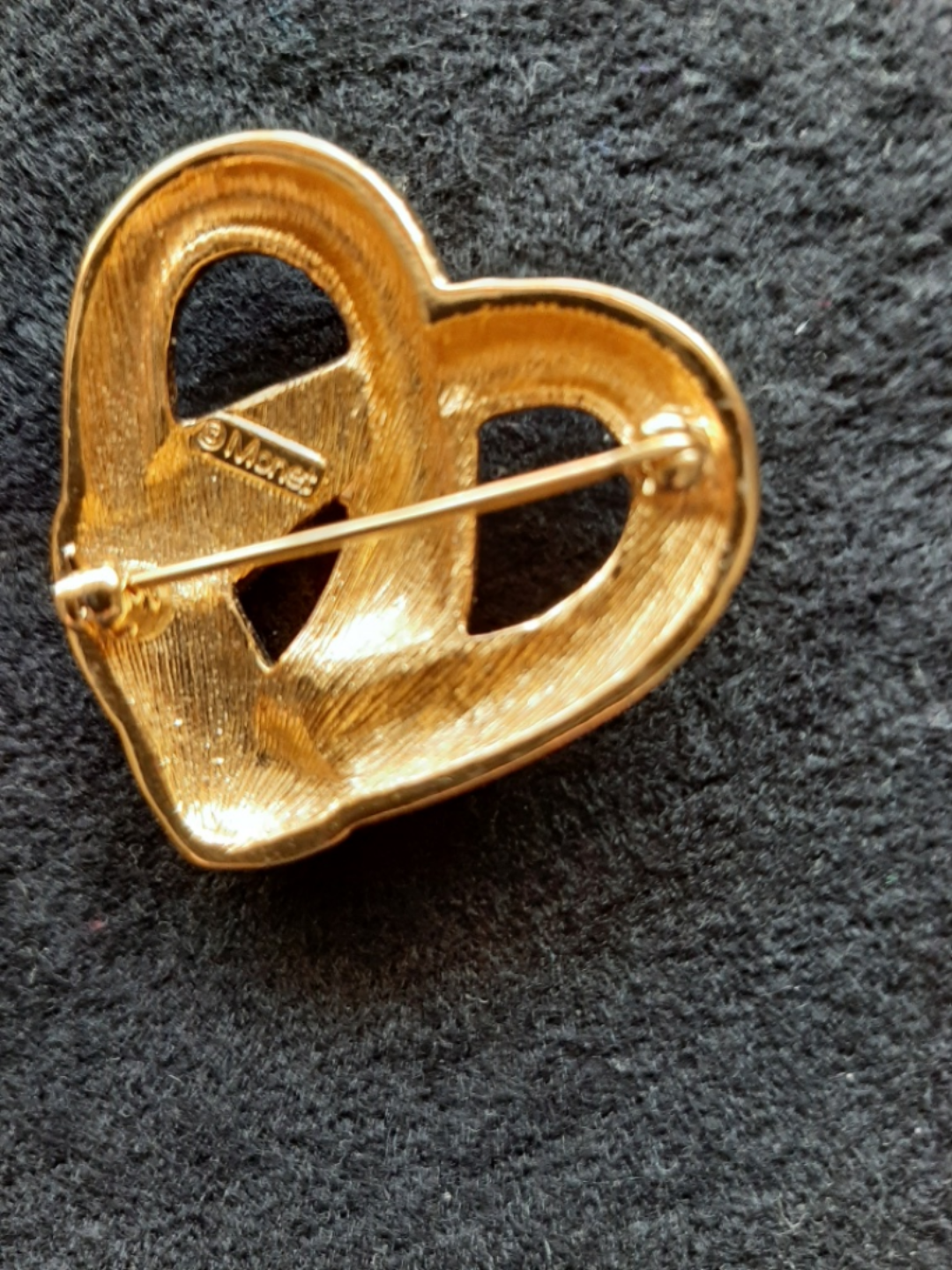 Monet Gold Heart Pin - photo 2