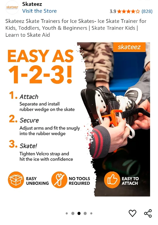 Skateez Ice Skate Trainers - like new! image indicator(3)