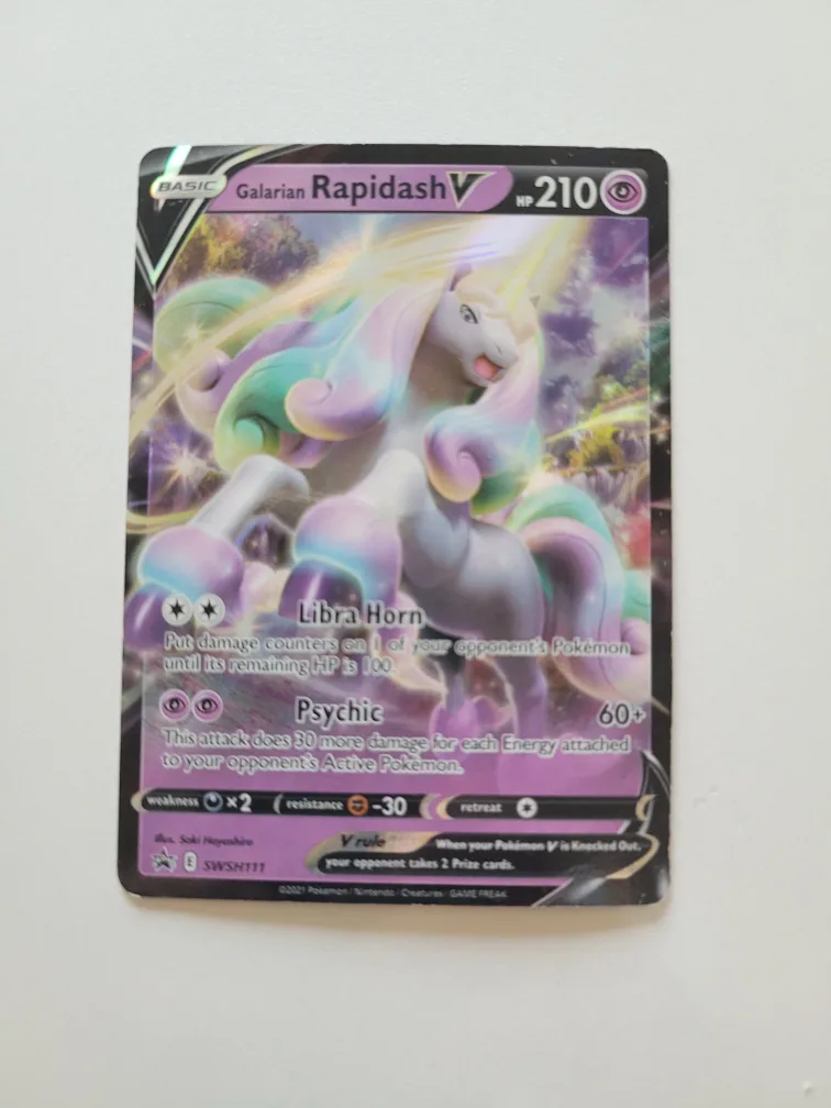 Galarian Rapidash V Pokemon Card thumbnail