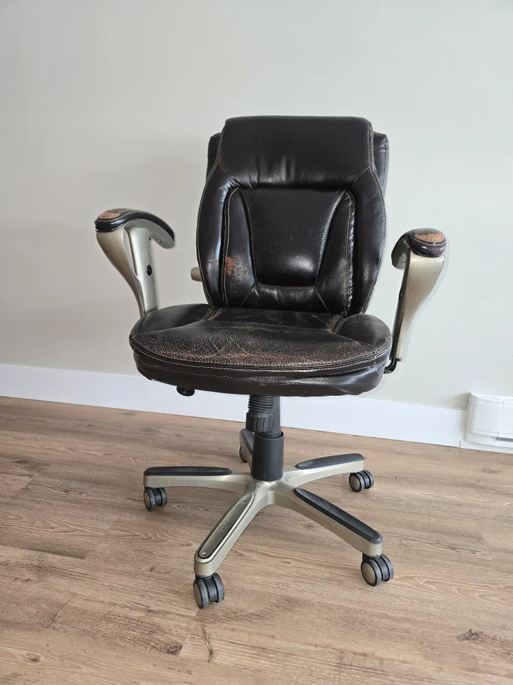 Office Chair - Brown Leather thumbnail
