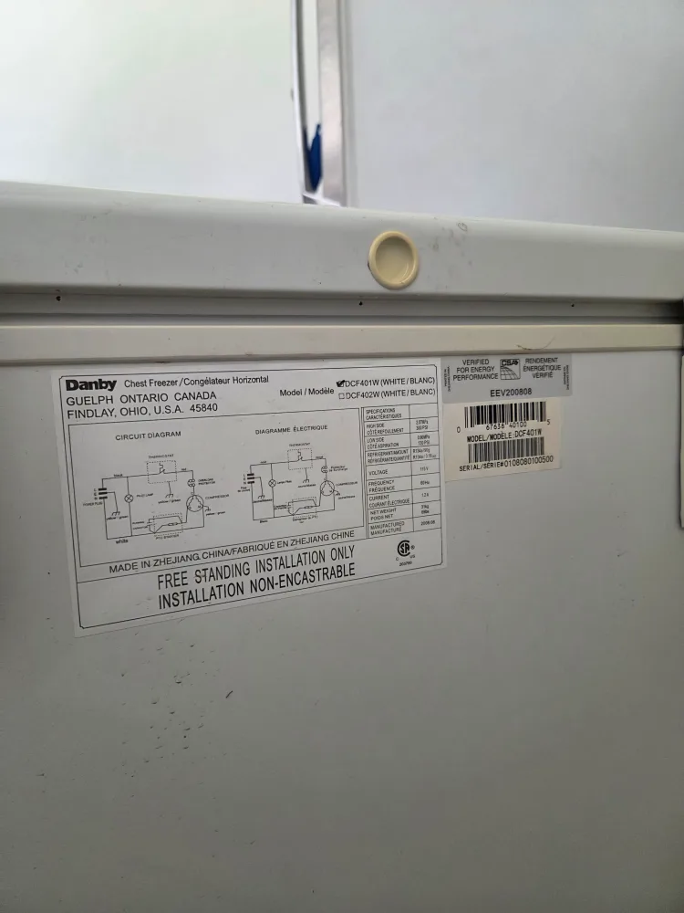 Danby Chest Freezer image indicator(6)