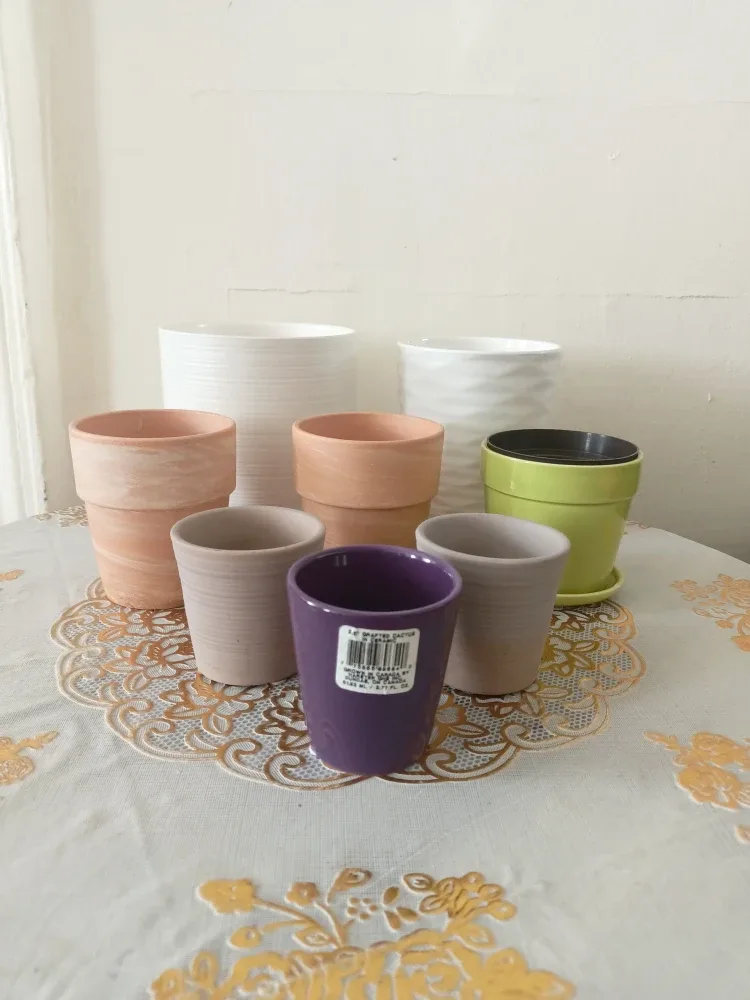 Assorted Ceramic Flower Pots 🧡 plant related item 🧡 thumbnail