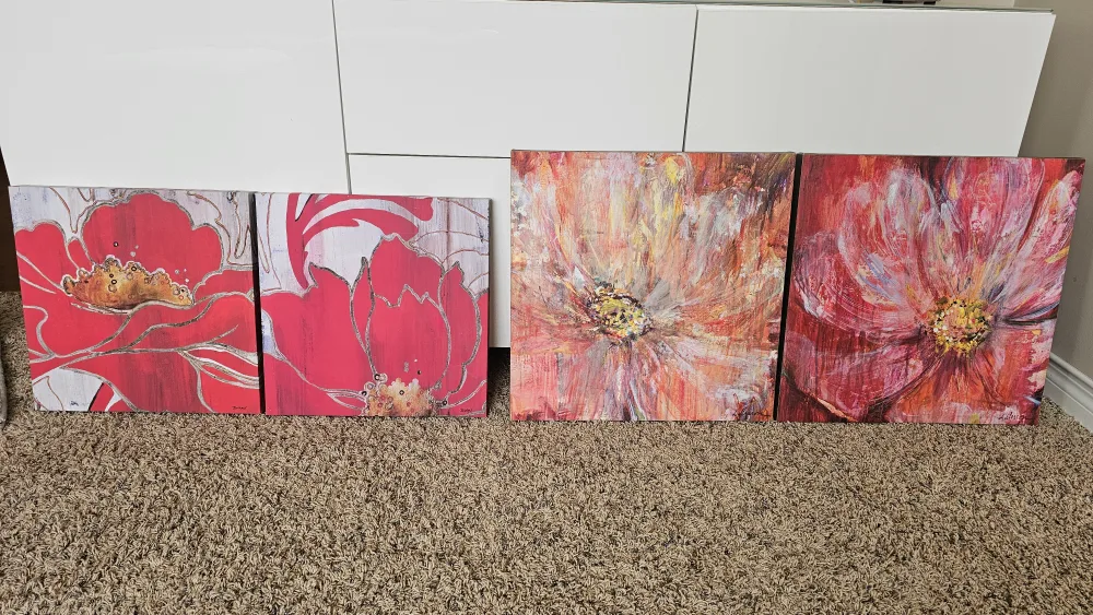 Flower Canvas Wall Art Set thumbnail