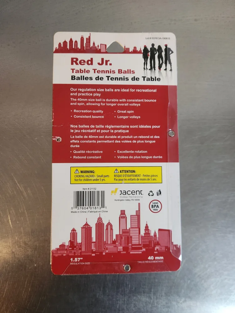 Red Jr. Table Tennis Balls - 6 Pack image indicator(2)
