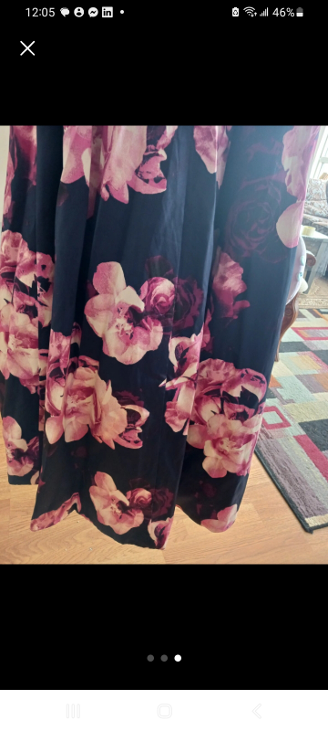 Floral Print Dress - Navy Blue, BA Nites - photo 3