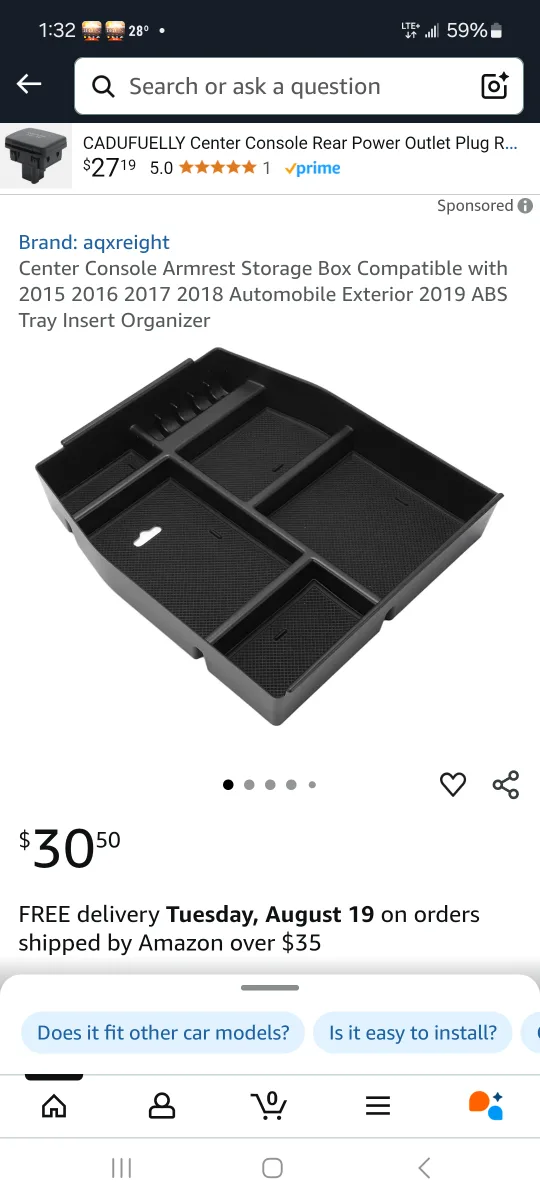 aqxreight Centre Console Armrest Storage Box image indicator(2)