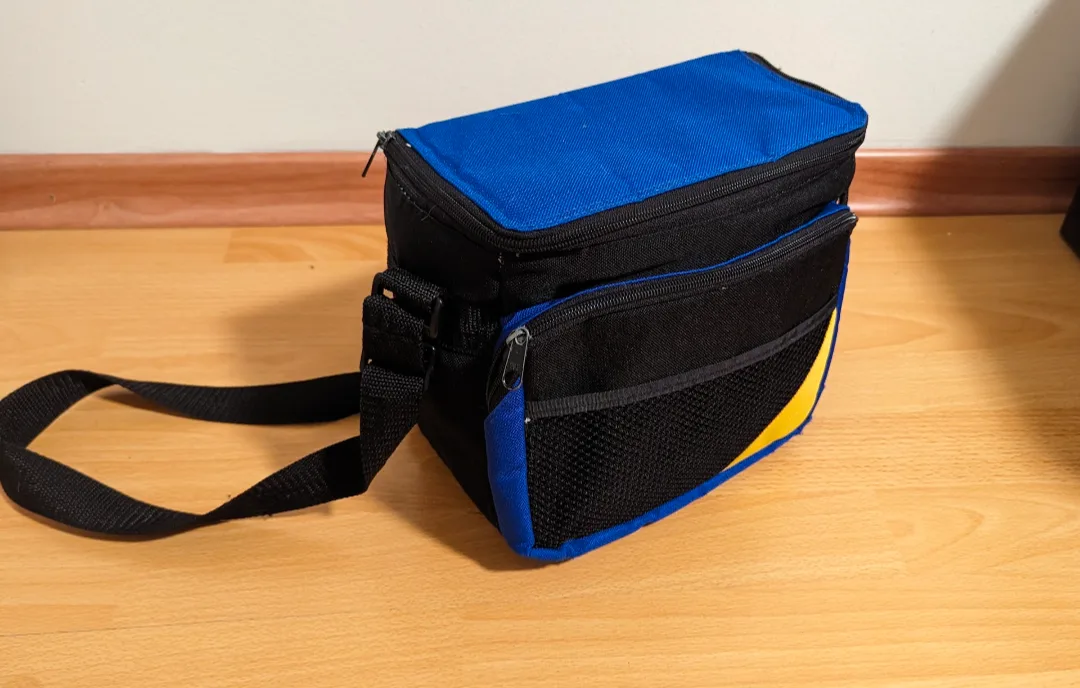 Blue & Black Insulated Lunch Bag Cooler thumbnail