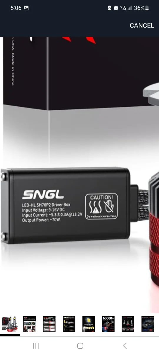 SNGL H7 LED Headlight Bulbs 2 pack - New image indicator(4)