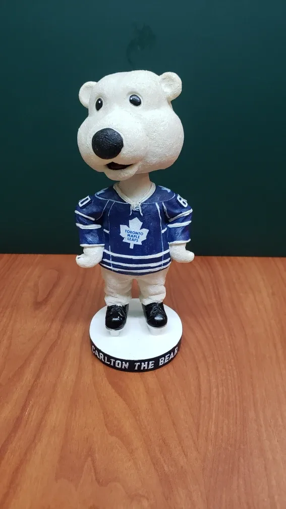 Carlton the Bear Bobblehead - Toronto Maple Leafs thumbnail