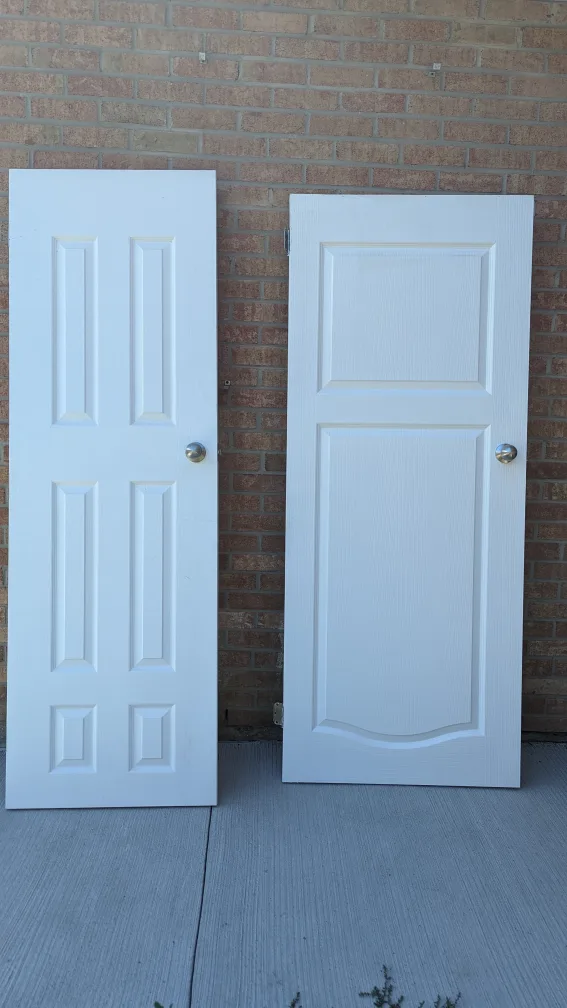 Two White Interior Doors - 26"x80", 31.5"x77" image indicator(2)