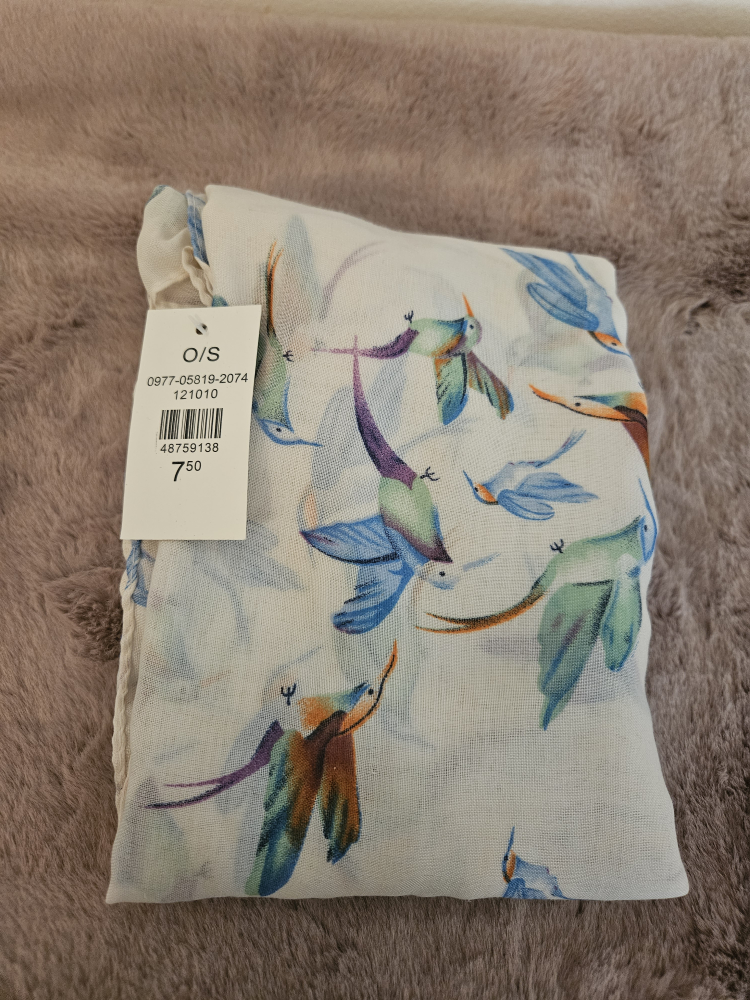 Hummingbird Print Scarf - O/S - photo 3