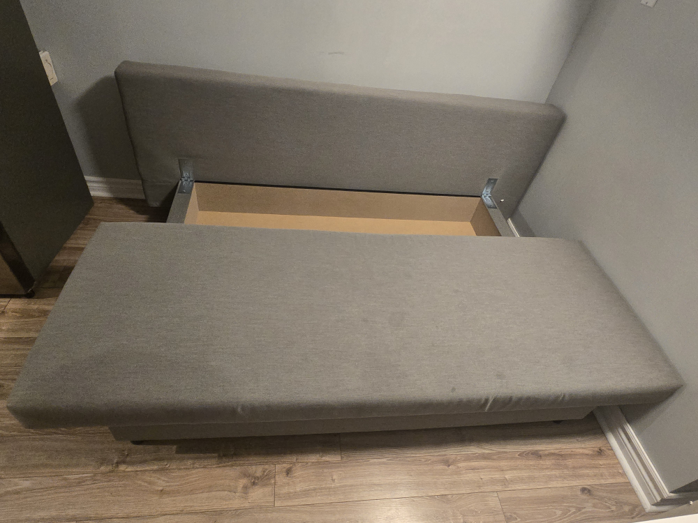 Grey Sofa Bed with Storage
