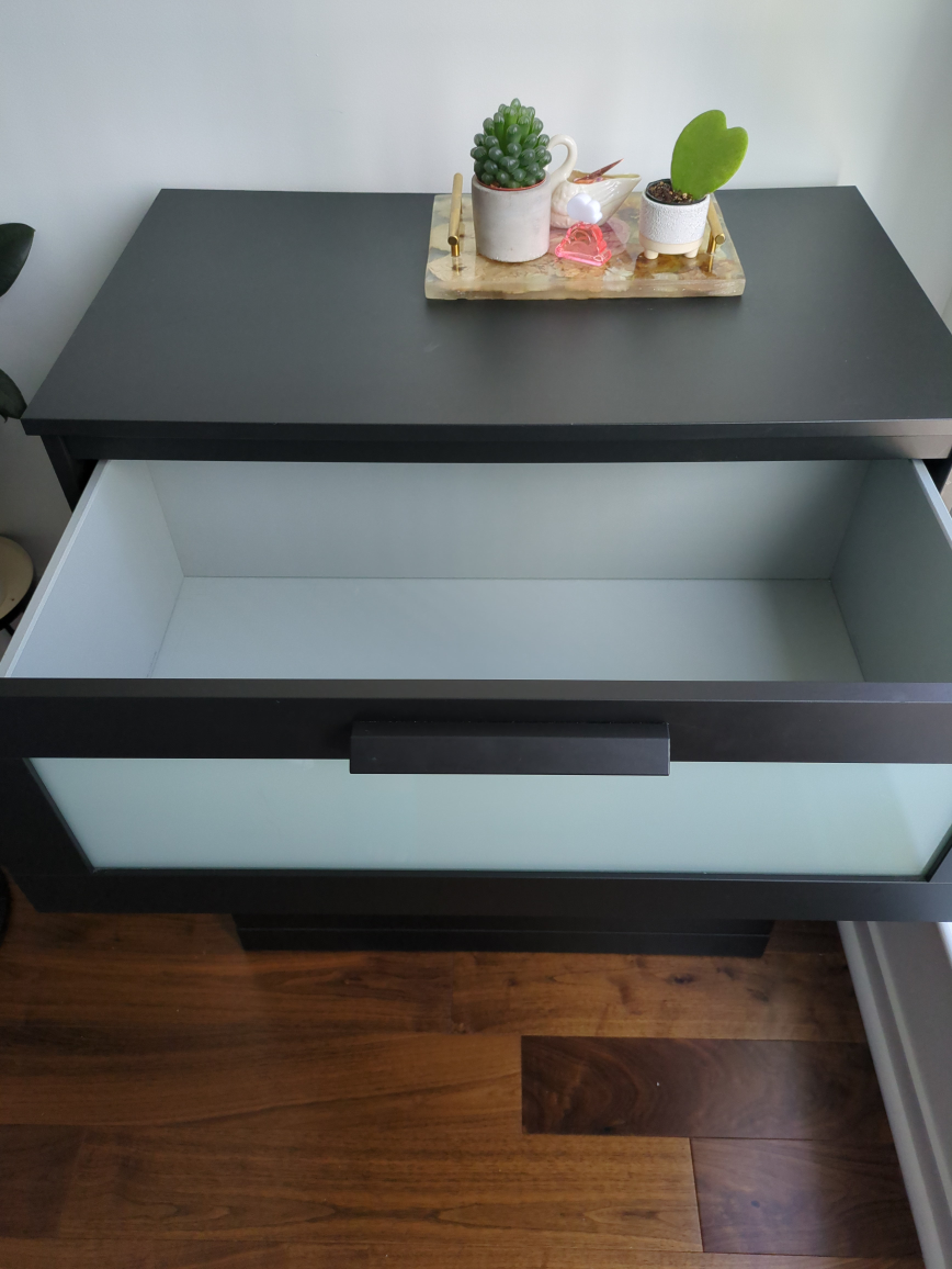 IKEA Hemnes Matte Black 3-Drawer Chest - photo 3