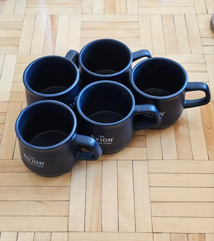 The Avion Collection Black Mugs - Set of 5 thumbnail