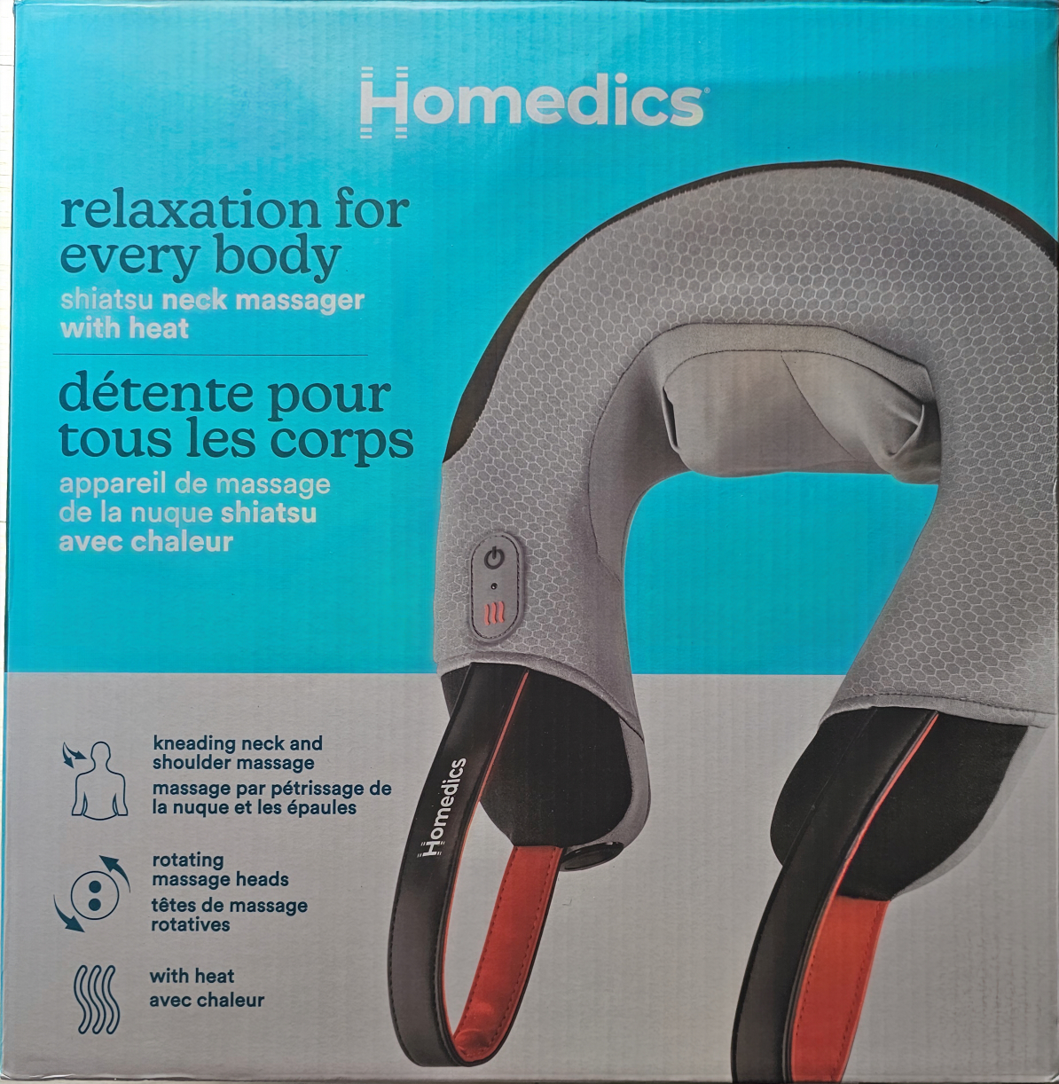 Homedics Shiatsu Neck Massager with Heat - New in Box! - photo 3
