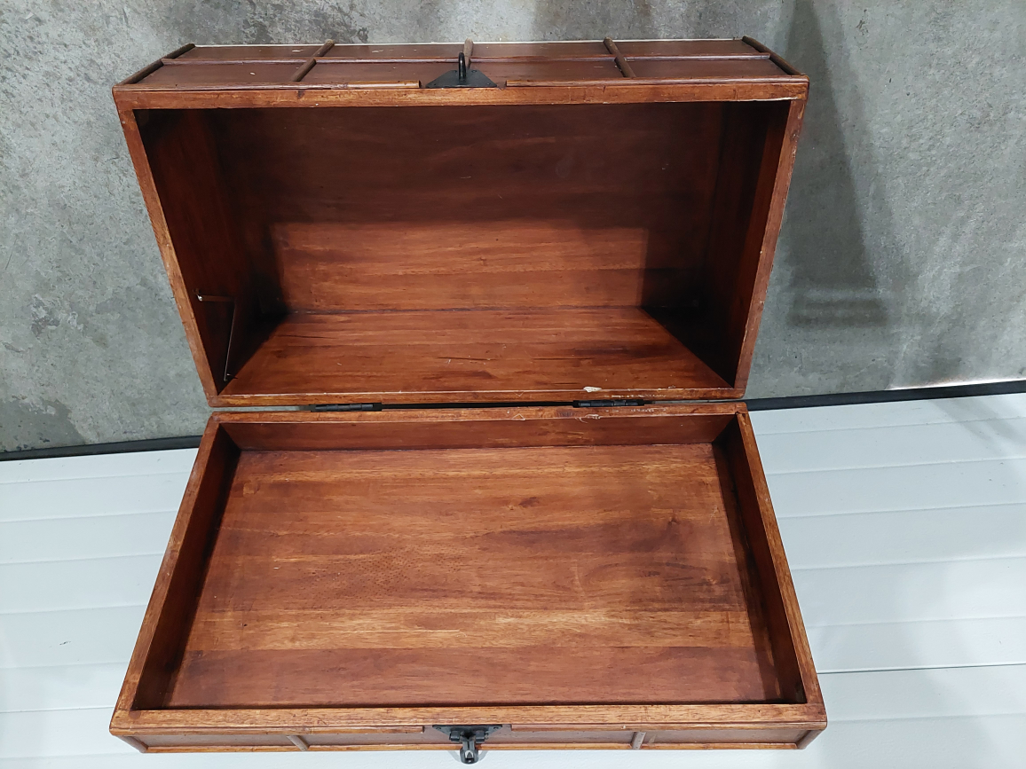 🧡 wooden storage trunk - photo 4