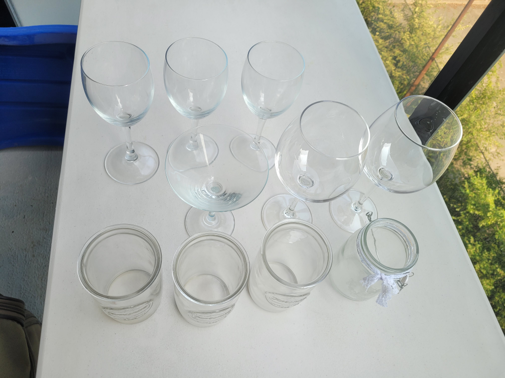 Assorted Glassware - Wine Glasses & Jars - photo 2