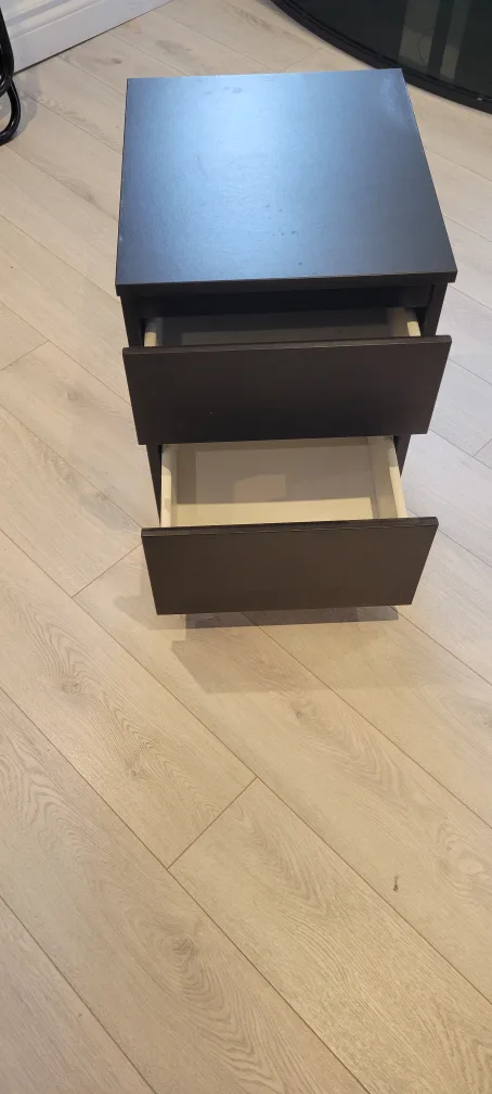 Black 3-Drawer Bedside Table image indicator(2)