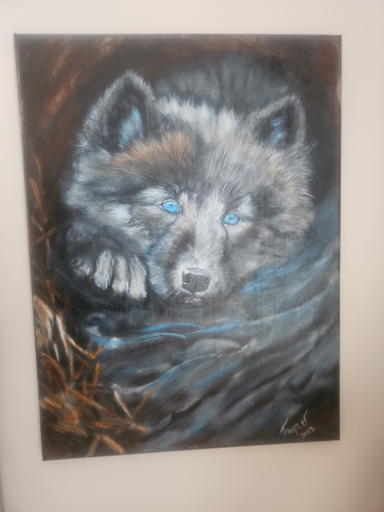 Wolf painting