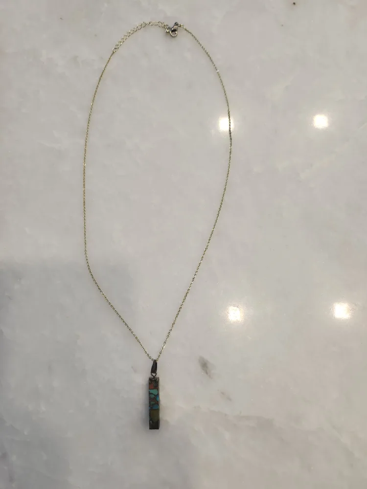 Turquoise Stone Pendant Necklace thumbnail