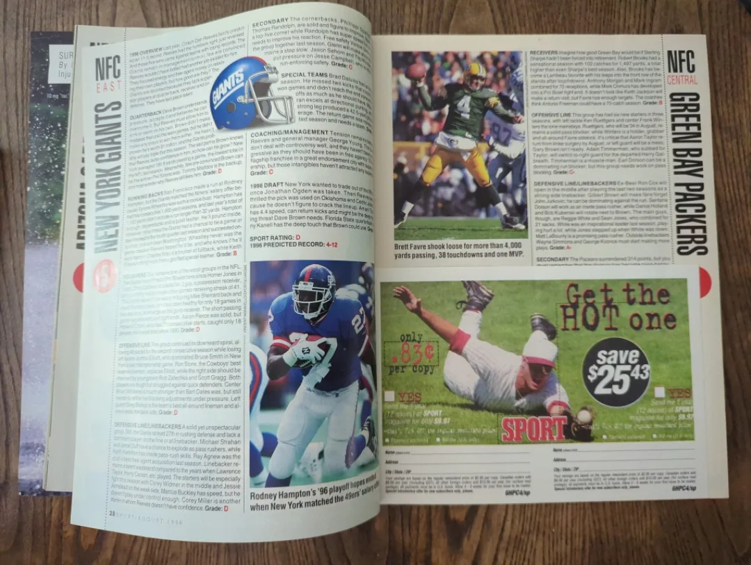 Sport 1996 NFL Football Preview Magazine image indicator(3)