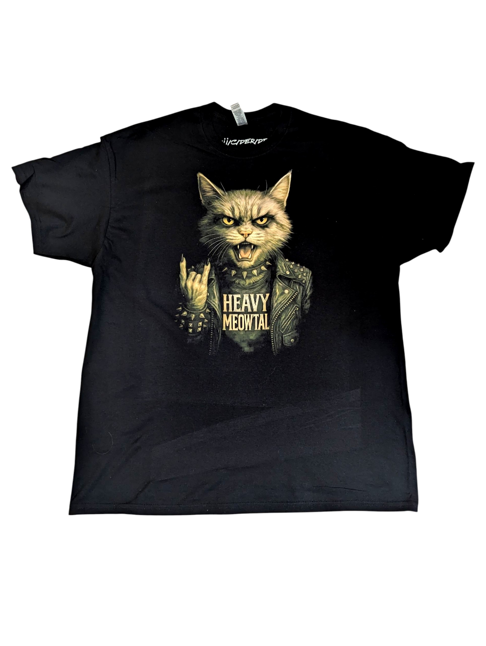 Heavy Meowtal heavy metal MENS XL Cat T-Shirt – Funny Cat Tee - photo 2