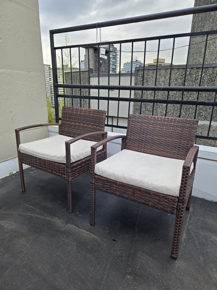 Pair Of Patio Chairs Arm Chairs With Cushions (Price Per Chair) - photo 2