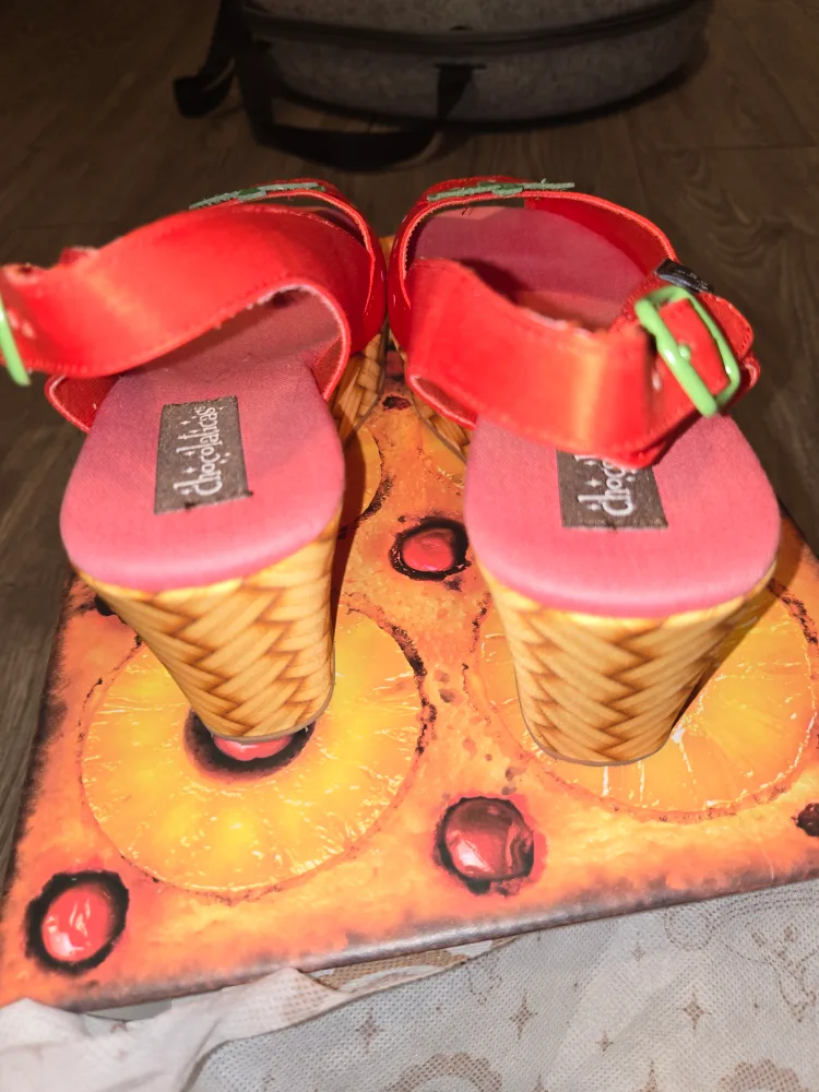 Hot Chocolate Design Chocolaticas Strawberry Wedge Shoes image indicator(5)