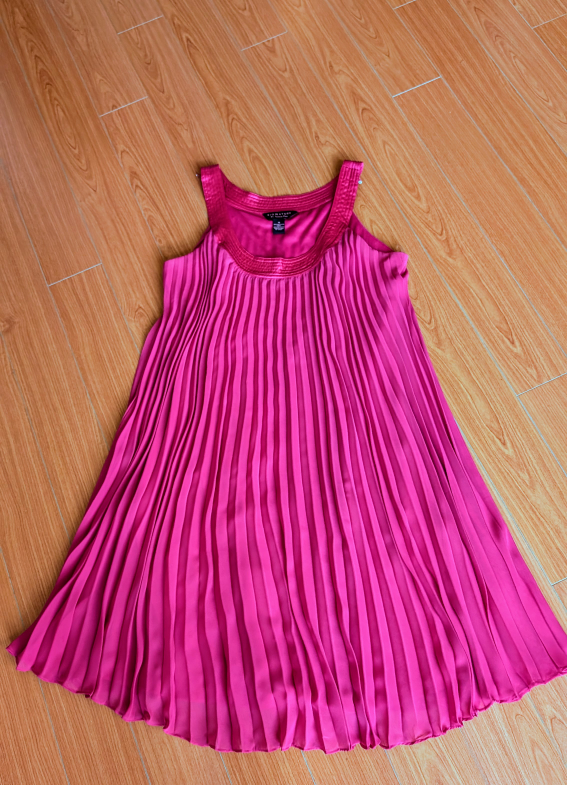 Signature Hot Pink Pleated Dress XL