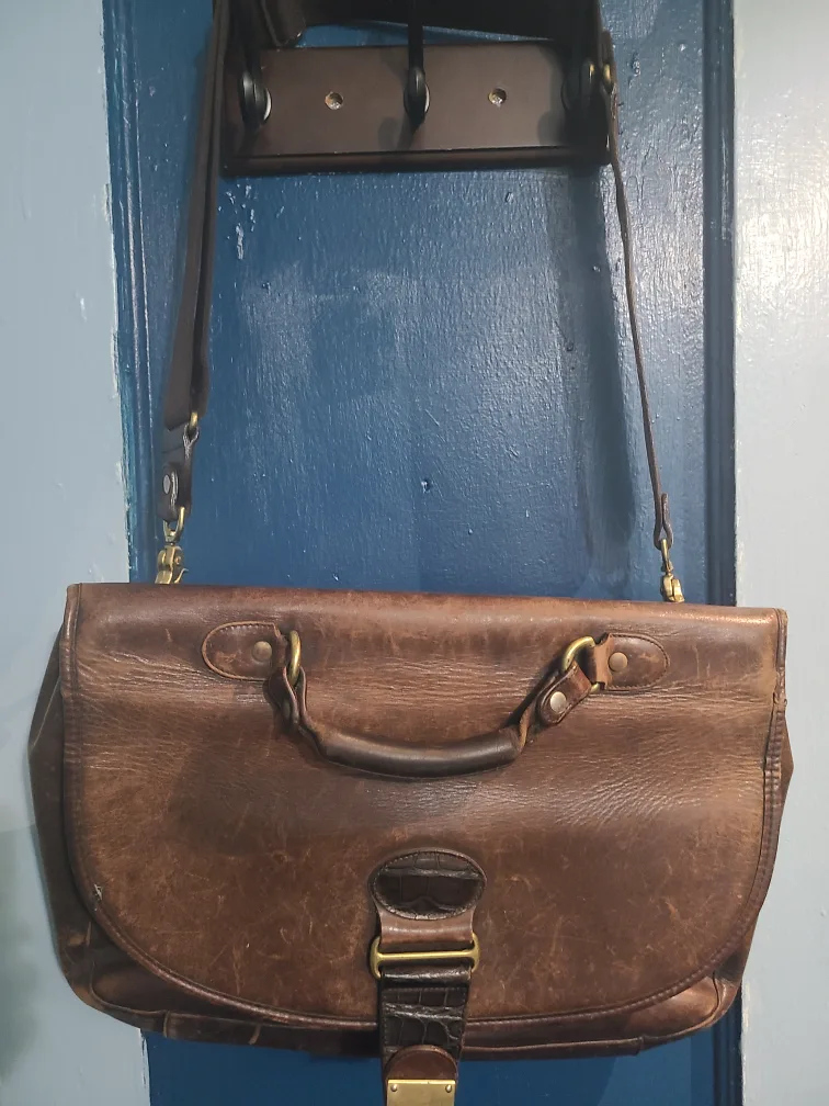 Martin Dingman,  Brown Leather Messenger  Bag image indicator(8)