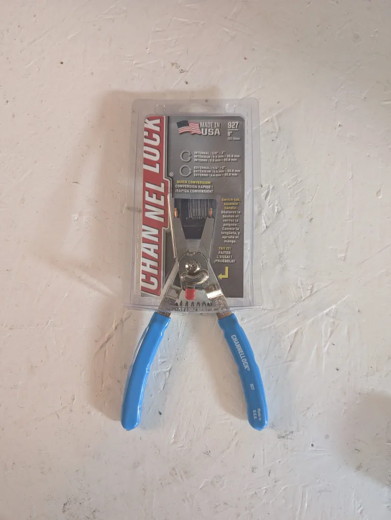 Channellock 927 8" Retaining Ring Pliers - NEW thumbnail