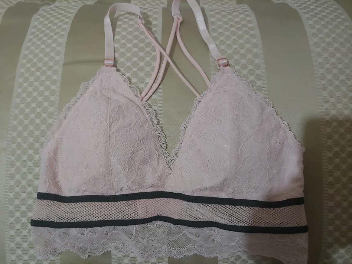 Danskin Intimates Pink Lace Bralette - Size S thumbnail