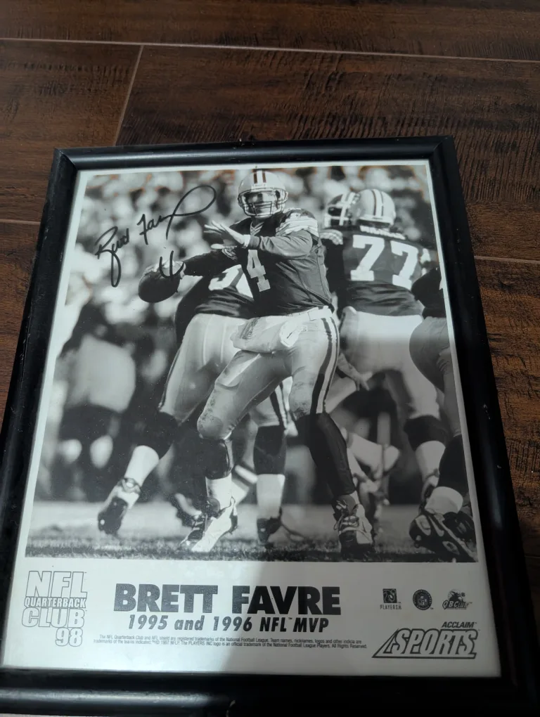 Brett Favre Framed NFL Quarterback Club Print thumbnail