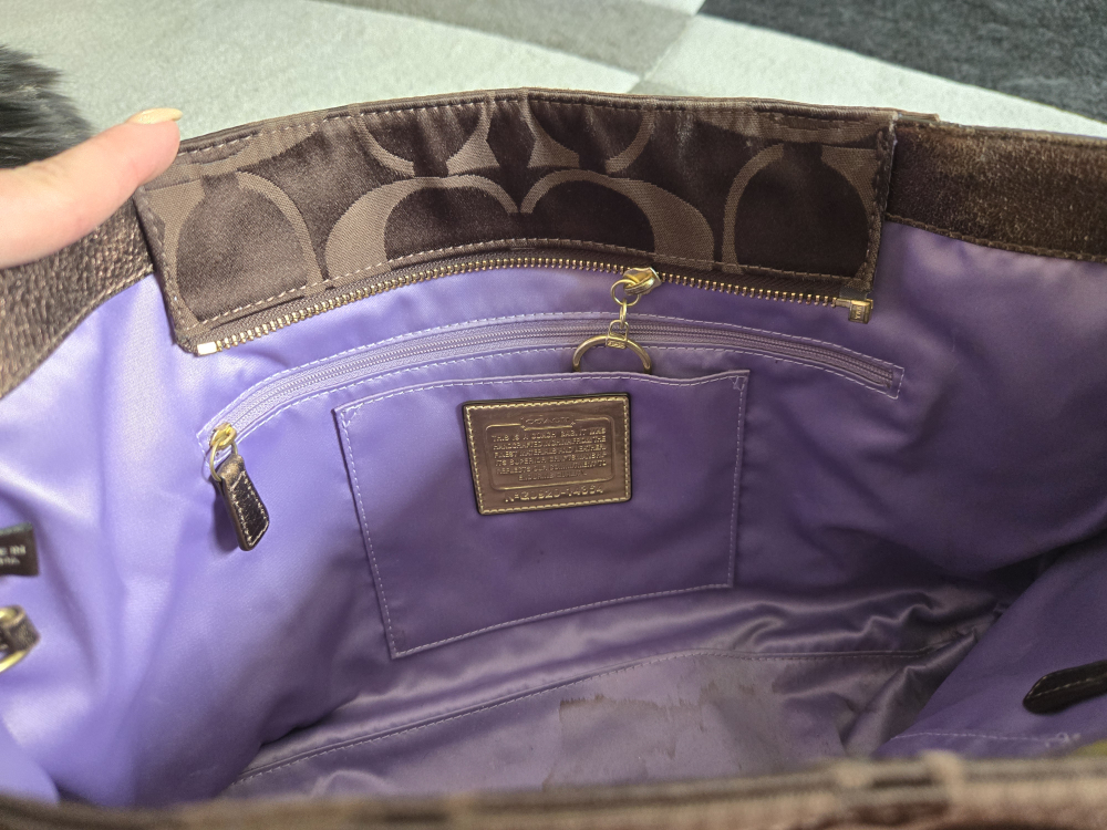 Coach Poppy Brown Tote Bag - photo 3