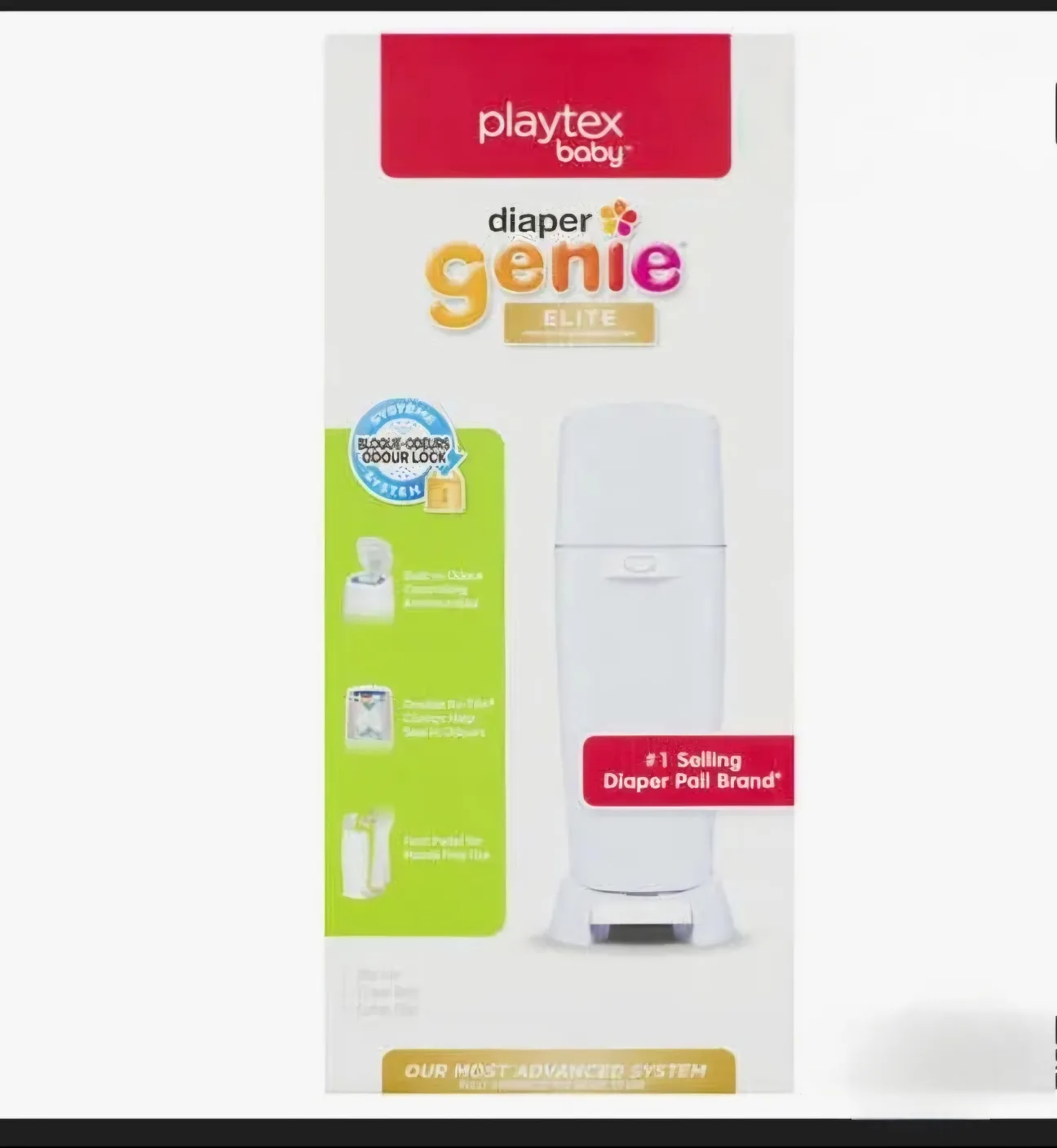 Playtex Baby Diaper Genie Elite Diapers Pail (like new) image indicator(3)