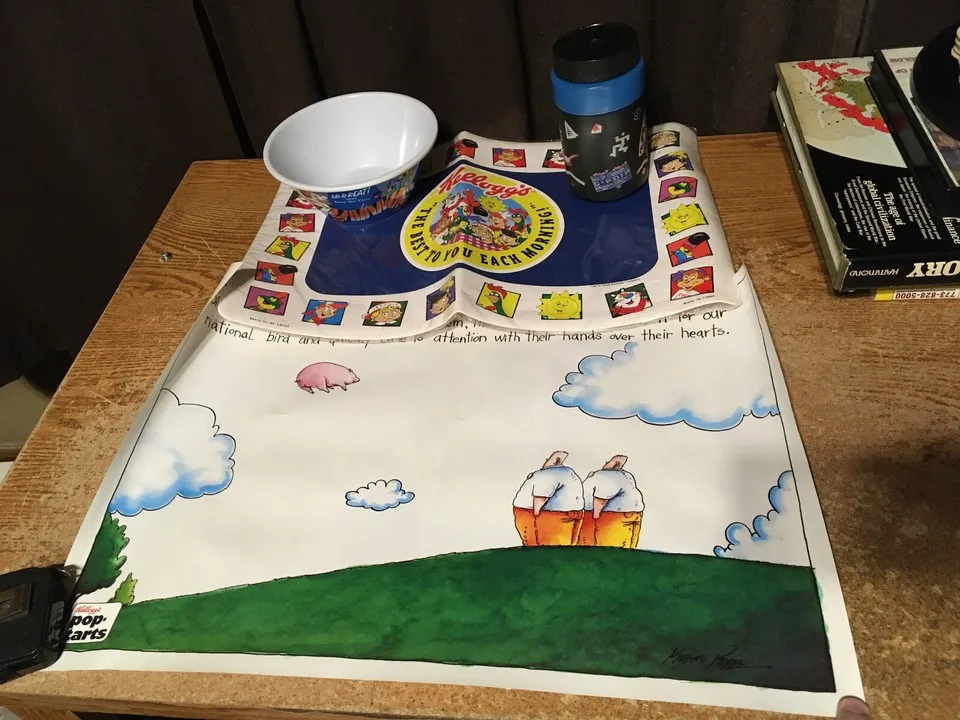 Kellogg's Tony the Tiger Cereal Bowl placemat water bottle thumbnail