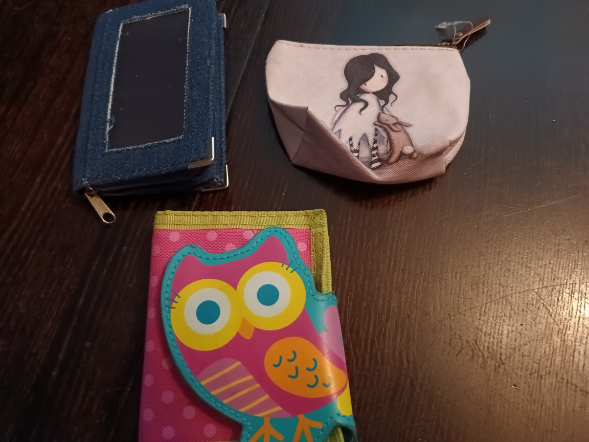 Bundle of 3 Wallets: Stephen Joseph Owl, Gorjuss, Denim